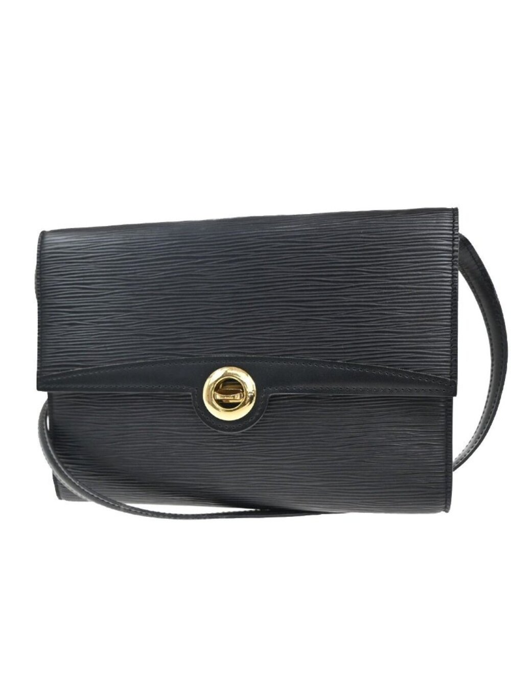 Louis Vuitton Arche Shoulder Bag Clutch 2-Way Epi Black Leather